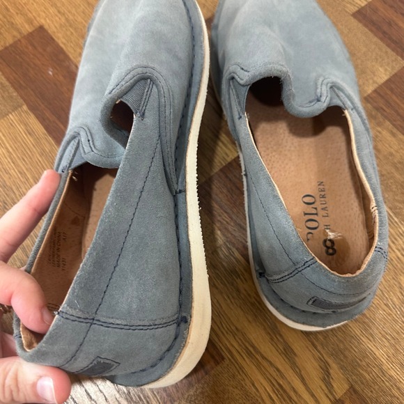 Polo Ralph Lauren‎ Mens Loafers 8 Blue Suede Slip On Preppy Summer Boat Shoe - Picture 8 of 12